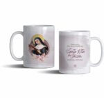 Caneca porcelana Santa Rita de Cássia