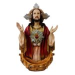 Imagem Sagrado Coração de Jesus - porta pia / parede - Resina Importada  35,5cm