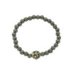 Pulseira com Medalha de São Miguel Arcanjo e Elástico - Hematitata