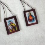 ESCAPULÁRIO DE PANO SAGRADO CORAÇÃO DE JESUS E NOSSA SENHORA DO CARMO