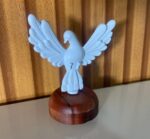 Divino Espírito Santo de mesa metal com base de madeira 6,5cm