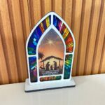 CAPELA MDF VITRAL PRESÉPIO MOD1