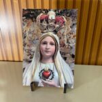 Placa de Mesa MDF resinado - Nossa Senhora de Fátima 13cm x 19cm