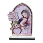 Capela Floral Mdf 6mm c/ Acrílico Espelhado 9,5x13cm N. Sra. da Providência